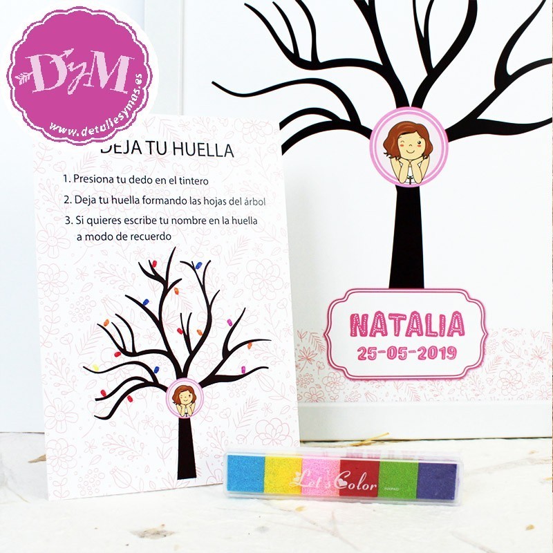 Árbol de huellas Comunión "Aurora"