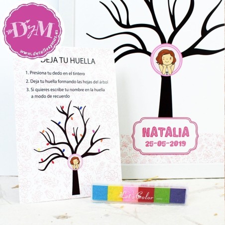 Árbol de huellas Comunión "Aurora"