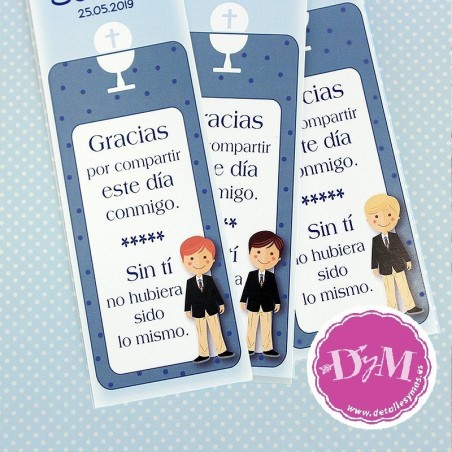 Marcapáginas de comunión niño "Sergio"