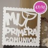 Cartel Primera Comunión en corcho . Modelo 1
