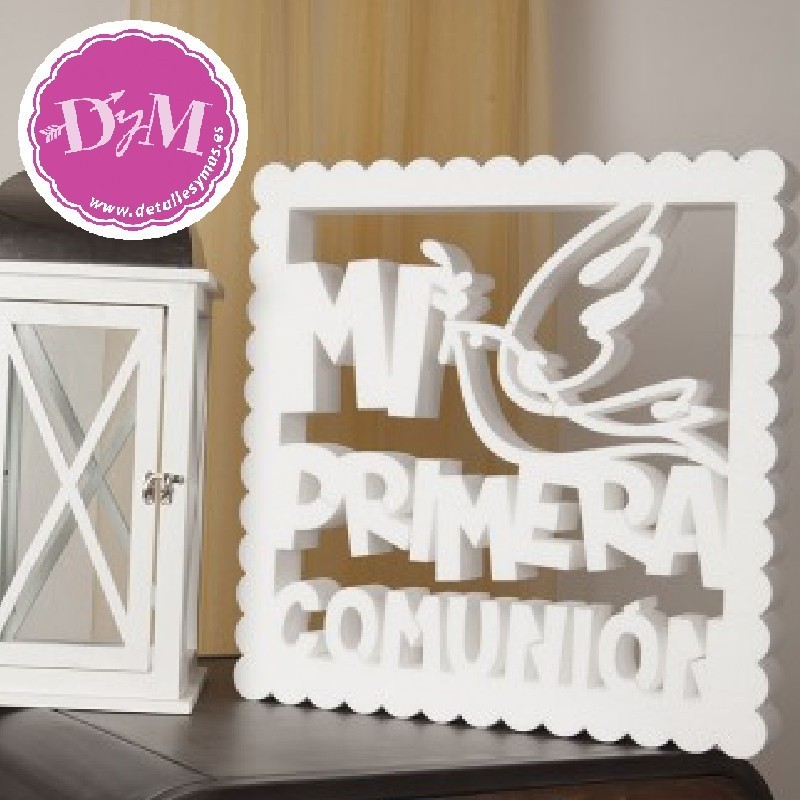 Cartel Primera Comunión en corcho. Modelo 2