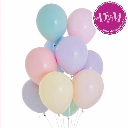 Globos Pastel .Paquete de 10 unidades