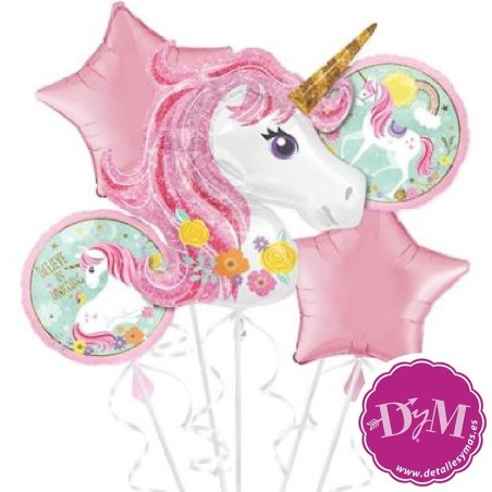 Set de Globos Unicornio en Foil