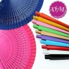 Abanicos calados 23 cms  .Colores variados