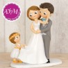 Figura Novios papás con niña