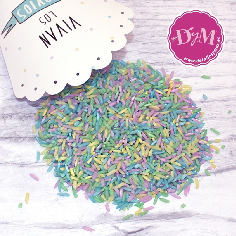 Arroz de colores "Mezcla pastel"