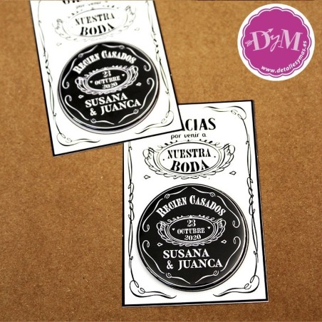 Chapa Abrebotellas  Jack Daniels. Chapa, espejo, abrebotellas o imán.