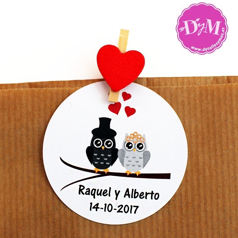 Tarjetas Novios Buhos