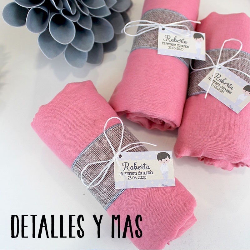 Pashmina rosa para comuniones