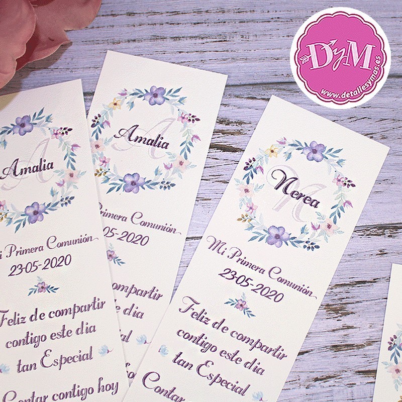 Marcapáginas comunión Violeta