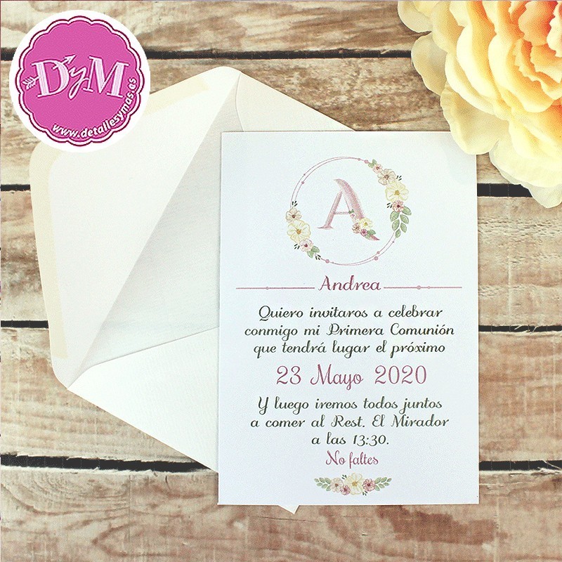 Invitación de comunión Alba