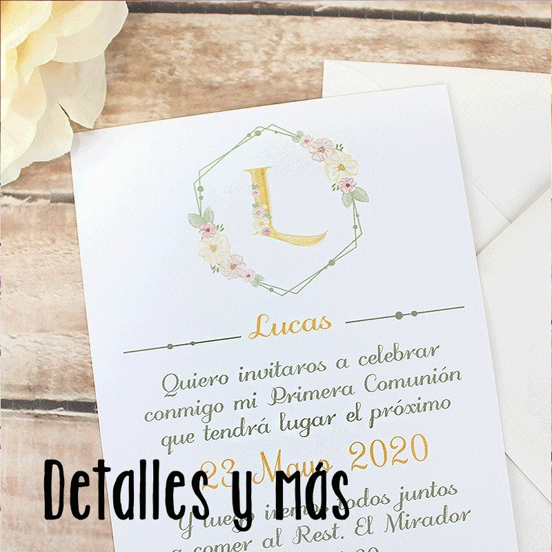 Invitación de comunión Alba