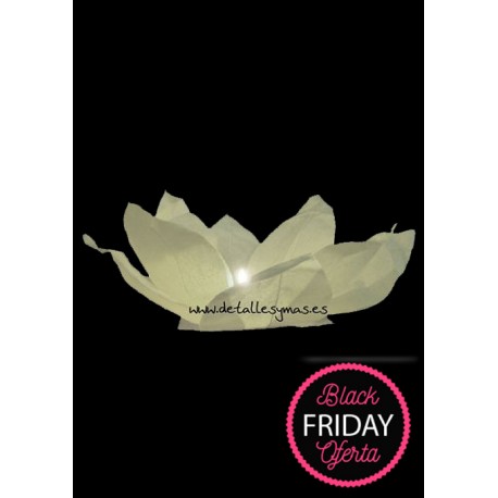 Lámparas flotantes flor de loto en blanco 