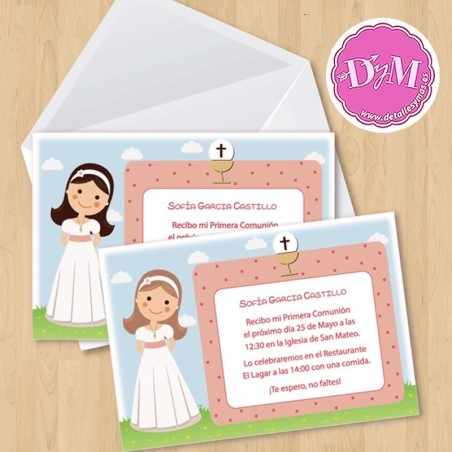Invitación de comunión niño "Sergio"