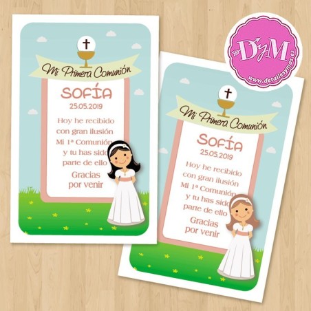 Recordatorio de comunión niño "Sergio"