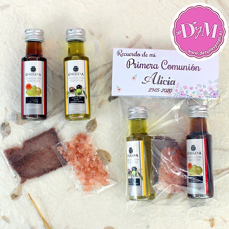 Pack de Aceite y Vinagre para comunión Violeta .25 ml.