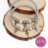 Pulseras para comunión estilo Pandora  cruces.