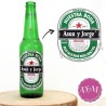 Etiqueta Cerveza Heineken personalizada
