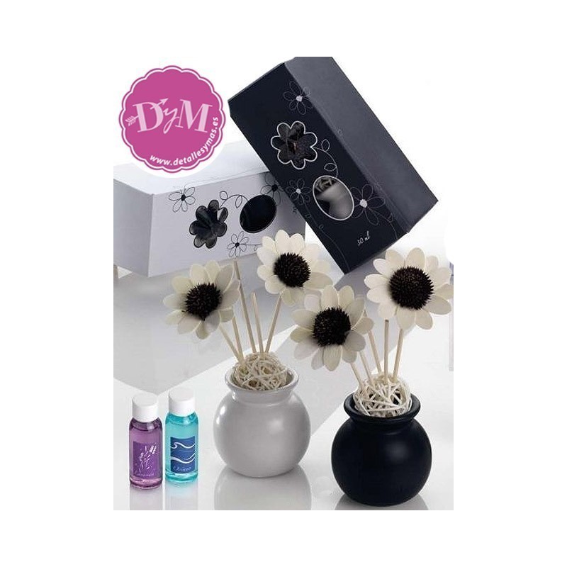 Mikado cerámica  Flor con presentación