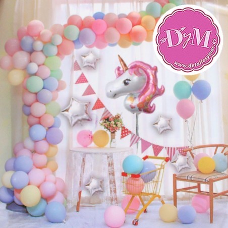 Globos de Unicornio en latex. 8 unidades