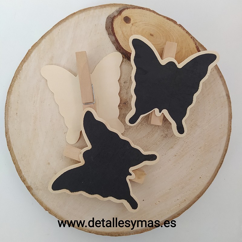 Pizarra mariposa con pinza