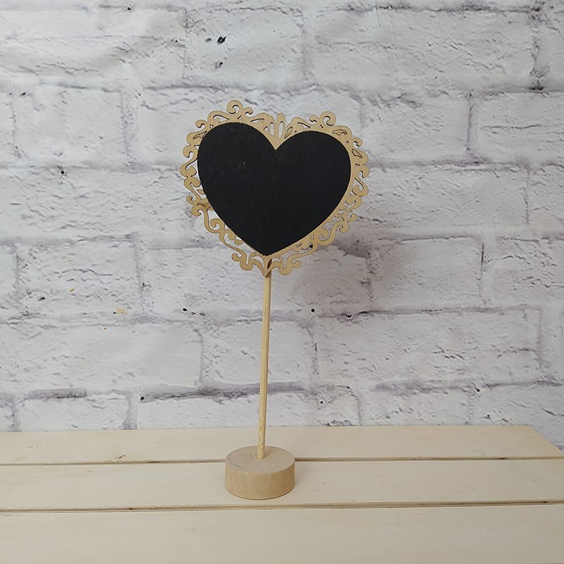 Pizarra vintage filigrana con pie