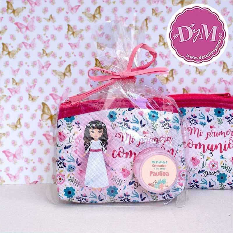 Monedero  comunión Niña +  vaselina personalizada