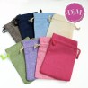 Bolsas de arpillera colores. 9 x 12 cms