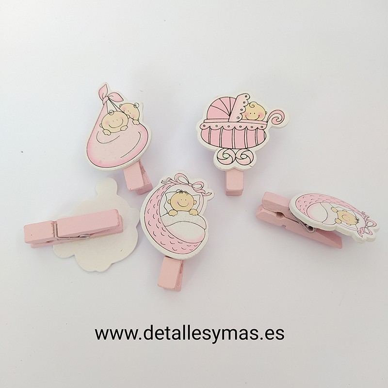 Pinza porta  fotos bebes niña