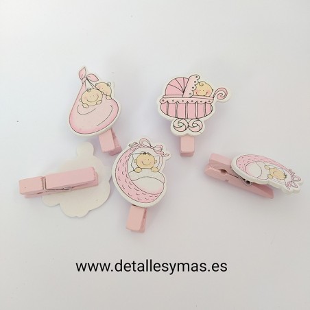 Pinza porta  fotos bebes niña