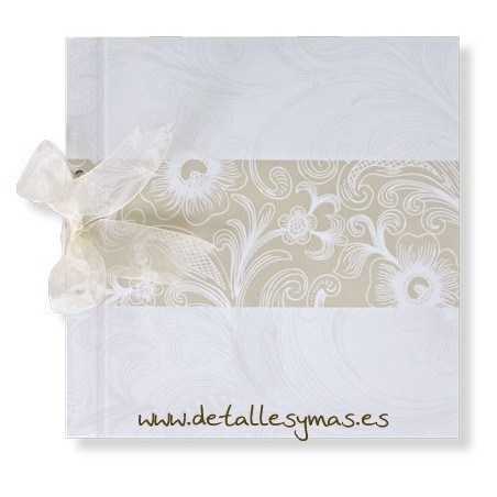 Libro de firmas barroco en beigh 