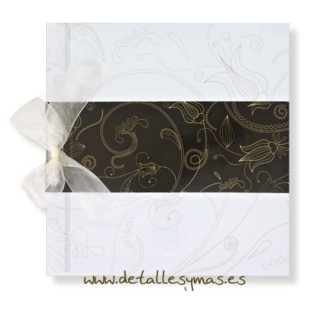 Libro de firmas Floral en beigh