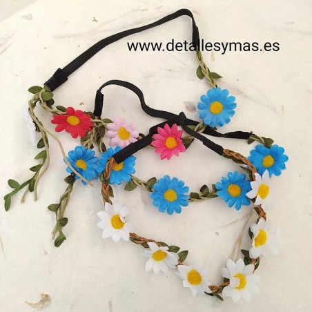 Diadema elástica margaritas