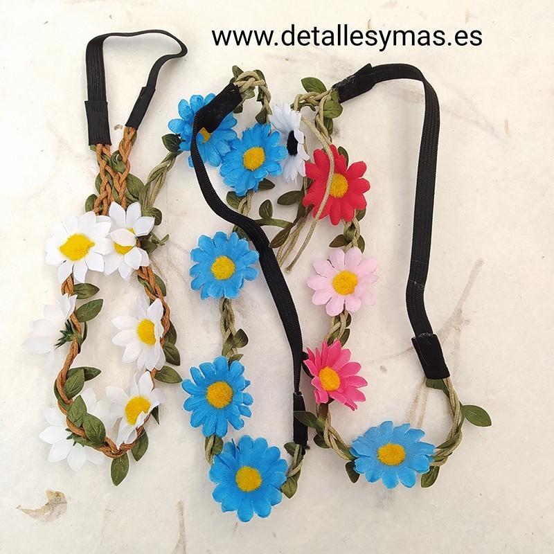 Diadema elástica margaritas