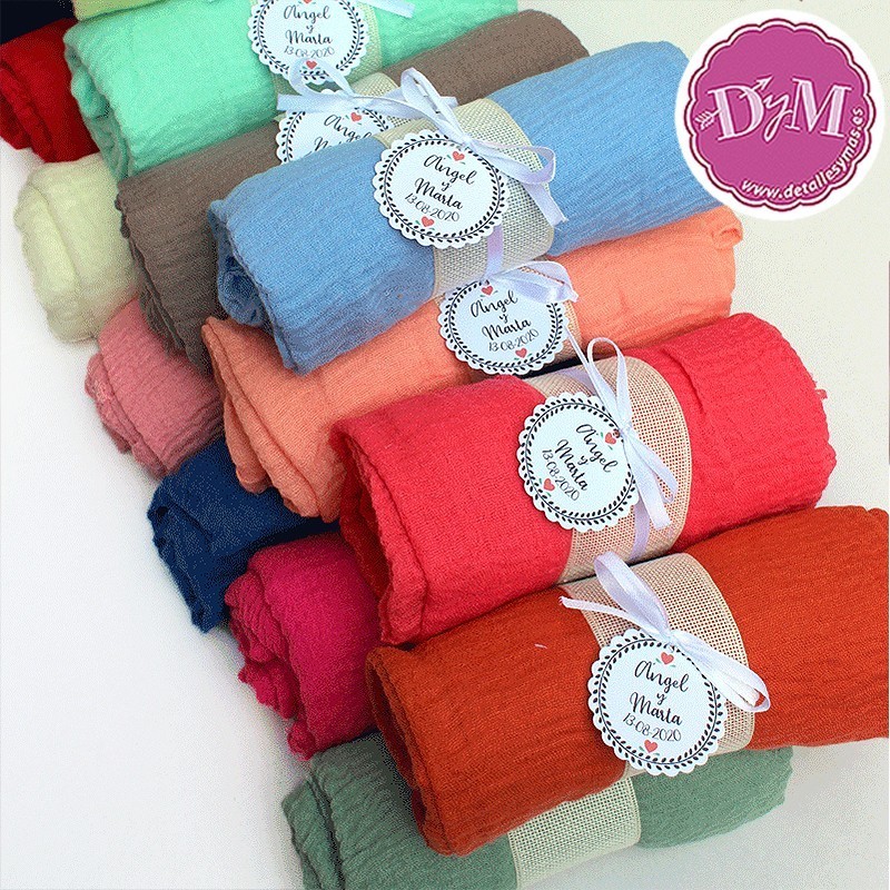 Pashminas Fruncidas con presentación