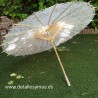 Parasol papel de arroz Filigrana. 82 cms