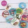 Chapas para fiesta y cumpleaños. Pack H