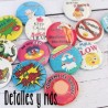 Chapas para fiesta y cumpleaños. Pack H