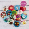 Chapas para fiesta y cumpleaños. Pack H