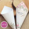 Conos de boda "Roses" personalizado