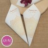 Conos para arroz o pétalos Mandala Oro