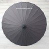 Parasol de papel negro. 80 cms