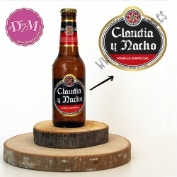 Etiqueta Cerveza personalizada tipo Estrella Galicia