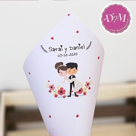 Conos de boda Novios
