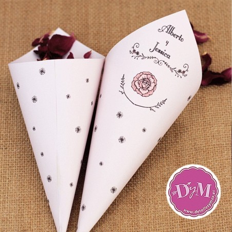 Conos par boda "Flores silvestres"