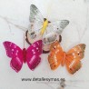 Juego de 3 mariposas de plumas 