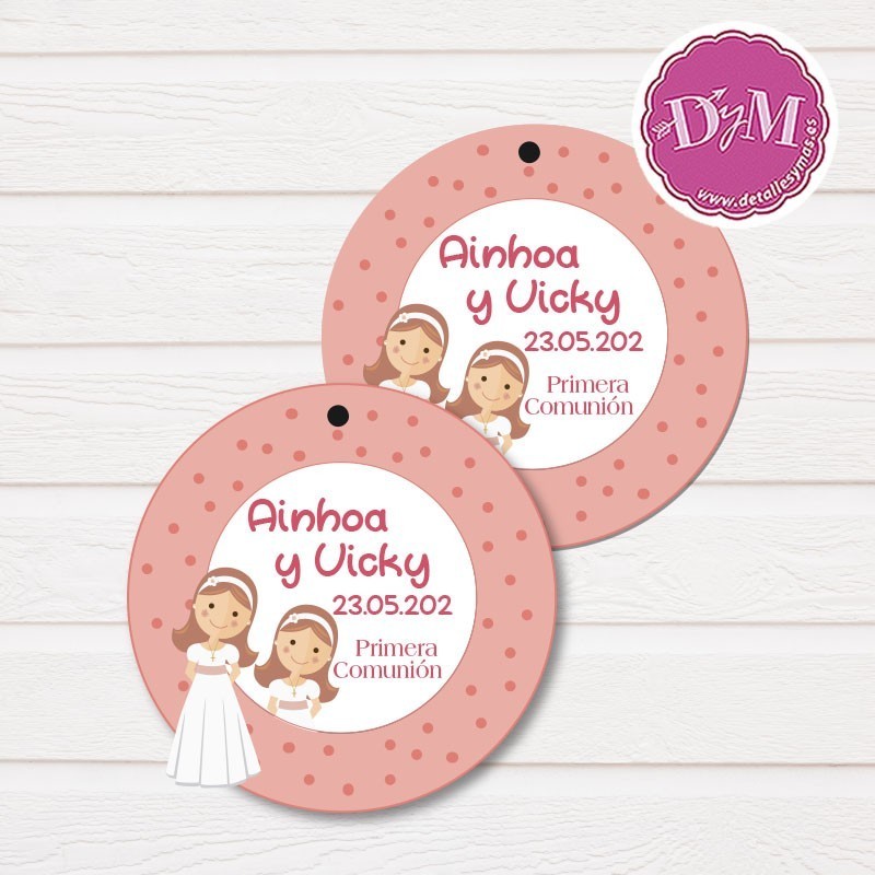 Tarjetas comunión gemelas