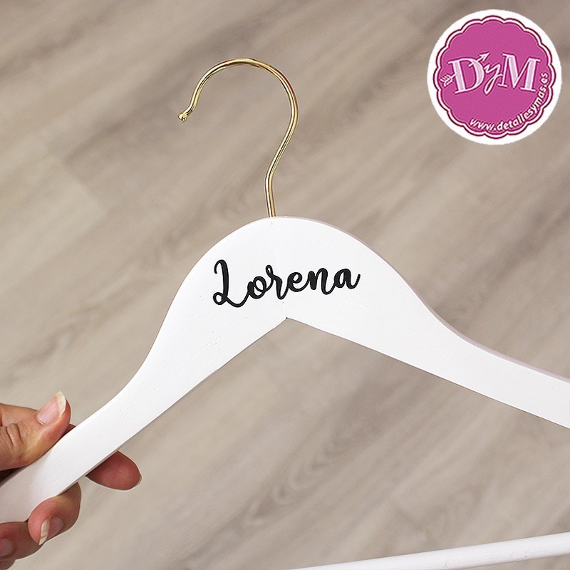 Percha personalizada Blanca