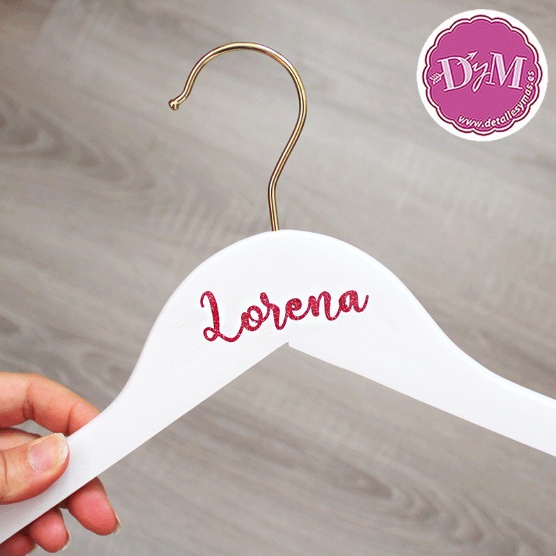 Percha personalizada Blanca