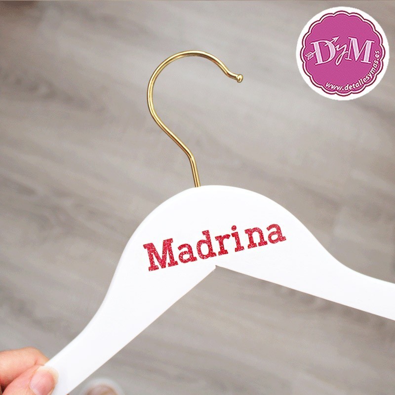 Percha personalizada Blanca